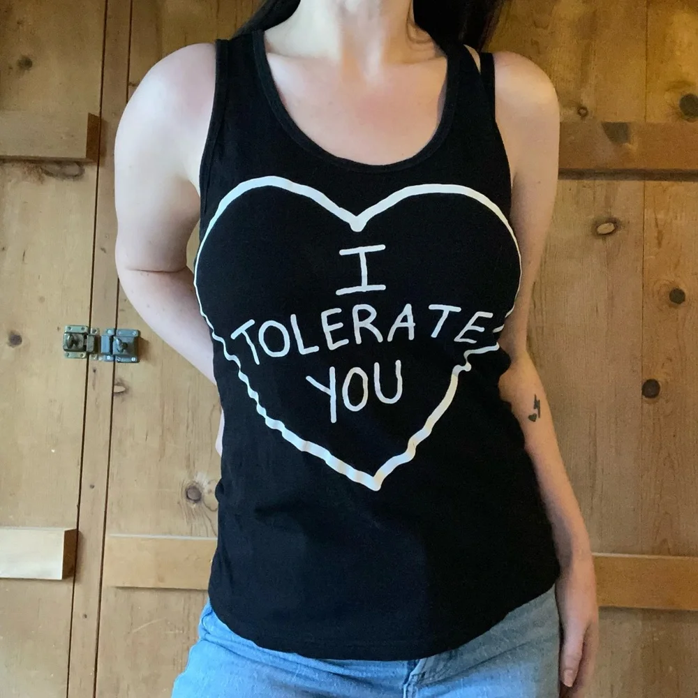 Black Matter • I Tolerate You Candy Heart Racerback Tank - Picture 6 of 9